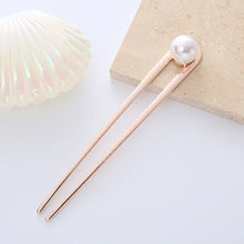 Load image into Gallery viewer, Gold & Silver Korean Heart Hair Sticks | Metal Hairstyle Pin - 1 Pc