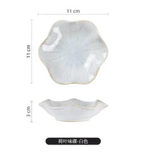 Load image into Gallery viewer, Chinese Soy Sauce Dish | Flower Shape Ceramic Sauce Bowl - 1 Pc