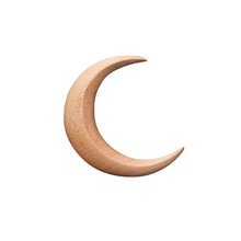 Load image into Gallery viewer, Wood Moon Hair Sticks | Hand Carved Wooden Crescent Pin - 1 Pc