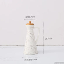 Load image into Gallery viewer, Black & White Taper Soy Sauce Bottle | Oil Vinegar Dispensers - 1 Pc