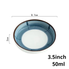 Load image into Gallery viewer, Blue Pattern Soy Sauce Dish | Small Ceramic Japanese Bowl for Sushi - 1 Pc