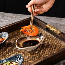 Load image into Gallery viewer, Oyster Shape Soy Sauce Dish | Japanese Ceramic Sauces Bowl - 1 Pc