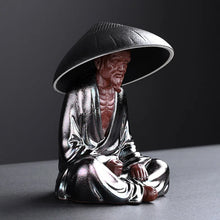 Load image into Gallery viewer, Praying Monk Tea Pet with Strainer | Chinese Ceramic Ornament - 1 Pc