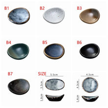 Load image into Gallery viewer, Round Oval Ceramic Chopstick Rest | Ceramic Tableware Holder - 1 Pc
