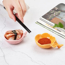 Load image into Gallery viewer, Cute Leaf Soy Sauce Dish | Japanese Ceramic Sushi Bowls for Dipping - 1 Pc
