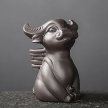 Load image into Gallery viewer, Cattle Spitting Tea Pet | Chinese Clay Handmade Spraying Tea Pets Ornaments - 1 Pc