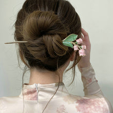Load image into Gallery viewer, Hair Chopsticks for Bun | Chinese Flower Hair Tie (1 Pc)