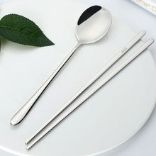 Load image into Gallery viewer, Korean Chopsticks and Spoon Set | Gold Black Silver Pink Stainless Steel Metal