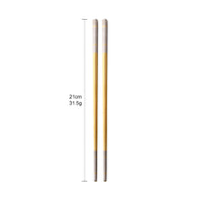 Load image into Gallery viewer, Silver and Gold Purple Blue Rose Gold Orange Pink Black Rainbow Stainless Steel Metal Reusable Chinese Novelty Chopsticks Non-Slip | 1 Pair