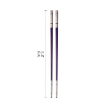 Load image into Gallery viewer, Silver and Gold Purple Blue Rose Gold Orange Pink Black Rainbow Stainless Steel Metal Reusable Chinese Novelty Chopsticks Non-Slip | 1 Pair