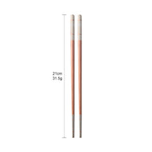 Load image into Gallery viewer, Silver and Gold Purple Blue Rose Gold Orange Pink Black Rainbow Stainless Steel Metal Reusable Chinese Novelty Chopsticks Non-Slip | 1 Pair