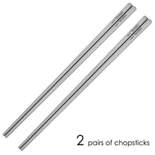 Load image into Gallery viewer, Titanium Chopsticks Set Tableware | Long Chopsticks for Camping Bushcraft Hiking Dinnerware Picnic Utensils