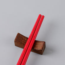 Load image into Gallery viewer, Red & Gold Chinese Chopsticks for Wedding Household Tableware Reusable Holiday Festival Gift | 2 Pairs
