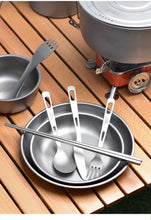 Load image into Gallery viewer, Titanium Chopsticks Set Tableware | Long Chopsticks for Camping Bushcraft Hiking Dinnerware Picnic Utensils