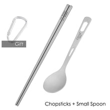 Load image into Gallery viewer, Titanium Chopsticks Set Tableware | Long Chopsticks for Camping Bushcraft Hiking Dinnerware Picnic Utensils