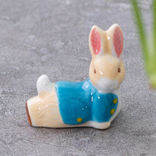 Load image into Gallery viewer, Cute Animal Rabbit Ceramic Crafts Chopstick Rest Chopstick Holder Small Ornaments Holder Dining Table Tableware Home Decor | 1 PC