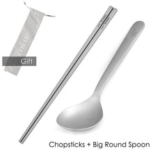 Load image into Gallery viewer, Titanium Chopsticks Set Tableware | Long Chopsticks for Camping Bushcraft Hiking Dinnerware Picnic Utensils