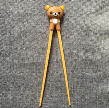 Load image into Gallery viewer, Cute Bear Training Chopsticks for Kids | Brown (1 Pair)