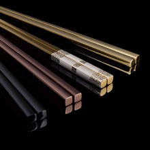 Load image into Gallery viewer, Korean Titanium Plated Stainless Steel Chopsticks | Gold (1 Pair)