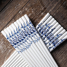 Load image into Gallery viewer, Blue China Luxury Chopsticks Set (10 pairs)
