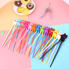 Load image into Gallery viewer, Cartoon Cat Children Training Chopsticks | Watermelon Red (1 Pair)