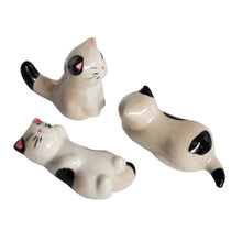 Load image into Gallery viewer, Japanese Ceramic Cat Chopstick Holder & Rests (3 pcs)