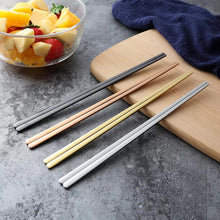 Load image into Gallery viewer, Contemporary Korean Stainless Steel Chopstick Set (5 pairs)