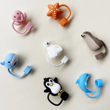 Load image into Gallery viewer, Cute Animal Stanley Straw Toppers | Silicone Cap Covers - 1 Pc