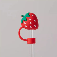 Load image into Gallery viewer, Cute Strawberry Fruit Straw Toppers | Covers Caps For Stanley Cup Tumblers - 1 Pc