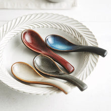 Load image into Gallery viewer, Japanese Asian Soup Spoons | Ceramic Rice Noodle Tableware - 1 Pc