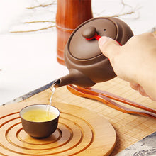 Load image into Gallery viewer, Large Traditional Japanese Clay Teapot | Handmade Tea Kettle Kyusu Handle - 1 Pc