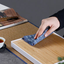 Load image into Gallery viewer, Blue Cotton Tea Towel | Absorbent Chinese Kitchen Dish Towels - 1 Pc