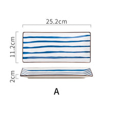 Load image into Gallery viewer, Modern Blue Sushi Plates | Rectangular Japanese Ceramic Sushi Serving Plates - 1 Pc