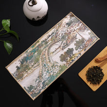 Load image into Gallery viewer, Traditional Chinese Paintings Tea Towel | Absorbent Tea Mat Dish Cloth -  Pc