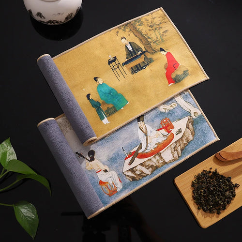 Traditional Chinese Paintings Tea Towel | Absorbent Tea Mat Dish Cloth -  Pc