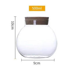 Load image into Gallery viewer, Large Spherical Glass Spice Jar Set | Food Coffee Tea Canister with Cork Lids - 1 or 2 Pc