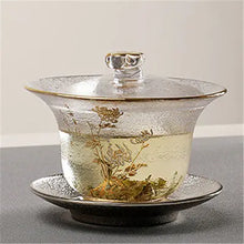 Load image into Gallery viewer, Japanese Glass Transparent Gaiwan Tea Cup | Bowl Lid Saucer