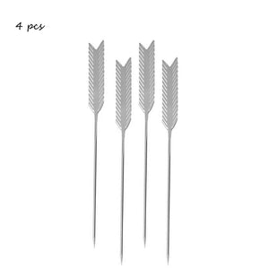 Metal Cocktail Picks | Drink Toothpick Skewer Sticks - 4/10 Pc Set