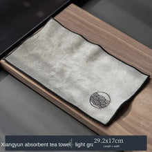 Load image into Gallery viewer, Gray Cotton Linen Tea Towel | Chinese Dish Cloth for Kitchen - 1 Pc