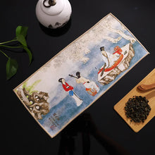 Load image into Gallery viewer, Traditional Chinese Paintings Tea Towel | Absorbent Tea Mat Dish Cloth -  Pc