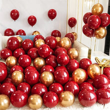 Load image into Gallery viewer, Red &amp; Gold Wedding Balloons Decoration | Chinese Vietnamese Tea Ceremony - 40/20Pcs