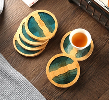 Load image into Gallery viewer, Ocean Cute Coasters | Art Water Nature Wood Bamboo Drinks - 1 Pc