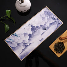 Load image into Gallery viewer, Traditional Chinese Paintings Tea Towel | Absorbent Tea Mat Dish Cloth -  Pc