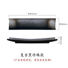 Load image into Gallery viewer, Long Ceramic Sushi Plates | Japanese Rectangular Platters - 1 Pc