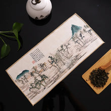 Load image into Gallery viewer, Traditional Chinese Paintings Tea Towel | Absorbent Tea Mat Dish Cloth -  Pc