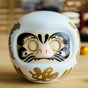 Japanese Daruma Doll | Ceramic Figurine Wish Ornament Gift - 1 Pc