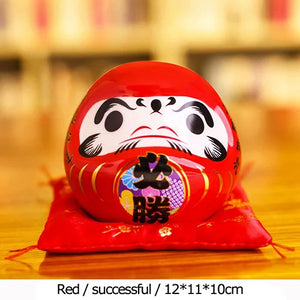 Large Red Daruma Doll | Japanese Ceramic Figurine Wish Toy Money Bank - 1 Pc