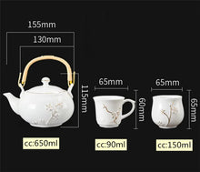 Load image into Gallery viewer, Exquisite Blue Ceramic Chinese Tea Set | Porcelain Teapot Cups - 7 pcs