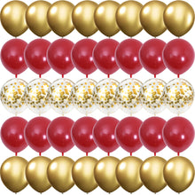 Load image into Gallery viewer, Red &amp; Gold Wedding Balloons Decoration | Chinese Vietnamese Tea Ceremony - 40/20Pcs