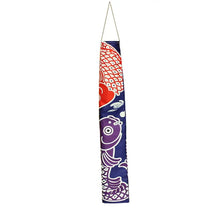 Load image into Gallery viewer, Koi Fish Inspired Koinobori | Red &amp; Blue Japanese Carp Windsock Flag Kite - 1 Pc